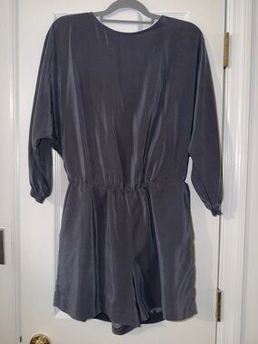 Ralph Lauren Charcoal Satin Romper